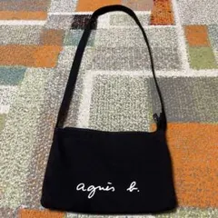 agnès b. ブラックショルダーバッグ