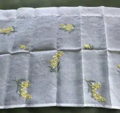 mimosa花柄刺繍カフェカーテン