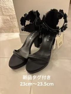 新品 FRAY I.D フラワーモチーフサンダル ブラックのサムネイル