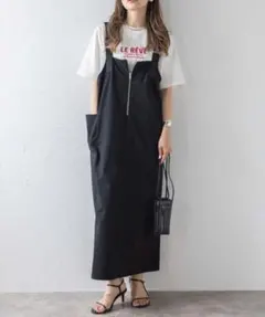 BONJOUR SAGAN 撥水ストレッチジャンスカ　ブラック