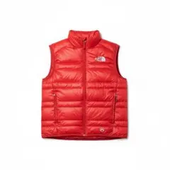 THE NORTH FACE ダウンベスト 赤 軽量 薄手 メンズ レディース
