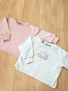 双子ちゃんに　はらぺこあおむし トレーナー 80サイズ 2点セット　保育園着