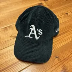 NEW ERA キャップ 9TWENTY アスレチックス コーデュロイ 緑