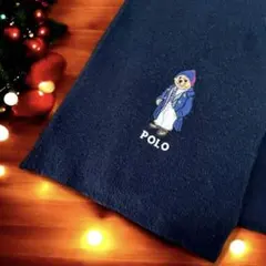 美品❗️完売品❗️POLO BEAR ネイビーマフラー
