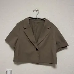GU テーラードジャケット ブラウン Sサイズのサムネイル