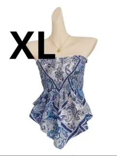 ペイズリー柄　チューブトップス　ベアトップ　当日発送◎