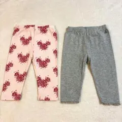 GAP ディズニー　パンツ　スパッツ　ズボン　70cm グレー　ピンク　長ズボン