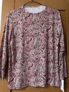 【新品】レディース　ペイズリー柄プルオーバー　ゆったりLサイズ