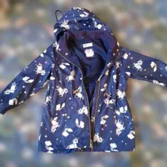 【H&М】ユニコーン柄ジャケットコート 122cm 6-7Yネイビー