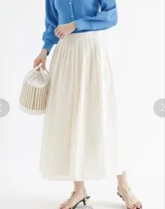 【Te chichi】リネン混スパンローンタックスカートのサムネイル