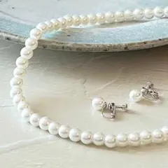 パールネックレスイヤリングセット8mm 卒園式 卒業式 入園式 入学式 冠婚葬祭