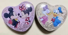ディズニー ミキミニ ドナデジ ハート型 缶