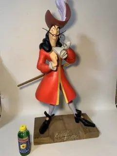 迪士尼 彼得潘 虎克船長 大號 公仔 雕像 稀有