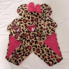 ディズニー ミニー ヒョウ柄 マフラーキャップ
