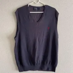 ラルフローレン Vネック ベスト　紺色