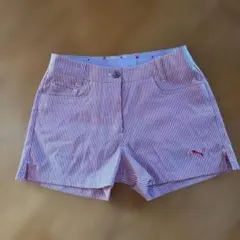 PUMA ゴルフ ショートパンツ ストライプ M