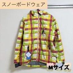 スノボウェア スキーウエア レディース チェック Mサイズ 防寒 撥水