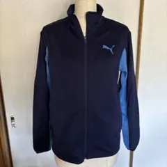 PUMA ジップアップジャケット ネイビー/ライトブルー　160