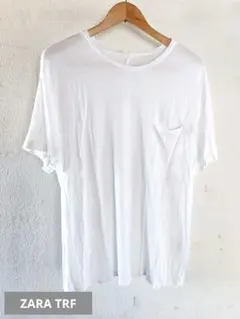 ZARA ホワイト ポケット付き 半袖Tシャツのサムネイル