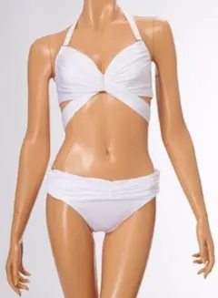 Riberce 無地 クロッシーバンドゥビキニ Mサイズ ノンワイヤー 新品 白