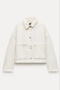 【ZARA】ホワイト刺繍デニムジャケット