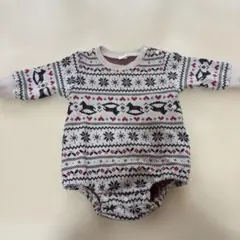 バースデイ　cottoli ノルディック柄長袖ロンパース　70cm