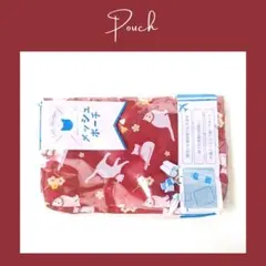 【ポーチ】メッシュポーチ キャットデザイン ねこ ネコ 猫 レッド