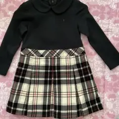 【90〜100cm,SSサイズ】【KUMIKYOKU】長袖ワンピース