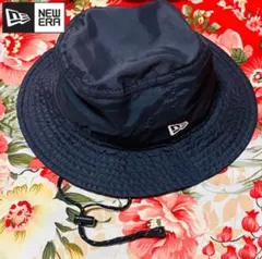 NEWERA★ニューエラ★ドローコード付きナイロンバケットハット★帽子★ブラックのサムネイル