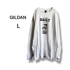ギルダン フォトプリント 長袖Tシャツ ホワイト 白 ロンT 841のサムネイル