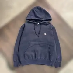 7AS1 champion ワンポイントロゴ刺繍　パーカー　ネイビー　S