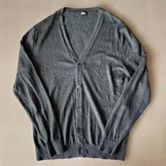 UNIQLO カーディガンダークグレー　PUREWOOL