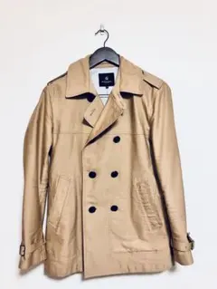 【美品】BEAUTY&YOUTH 定番ダブル ハーフコート ベージュ