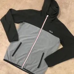 美品 FILA ナイロンジャケット ブルゾン グレー メンズL フルジップ