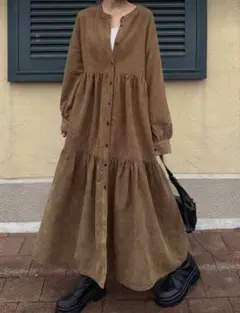 コーデュロイワンピース