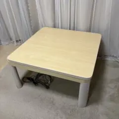 こたつテーブル 正方形 ナチュラル ホワイト リバーシブル