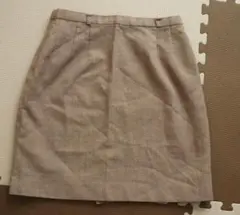 ウール100% ブラウン タイトスカート　レディースL11号