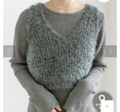 mystic ニットベストワンピースセット