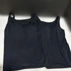 美品ユニクロ　エアリズム ブラトップ　カップブラ付タンクトップ 黒L