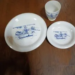 クラシックカー柄 食器セット プレート カップのサムネイル