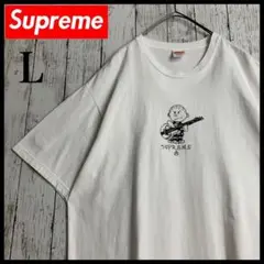 希少デザイン・即完売Lサイズ】シュプリーム☆センターロゴ入りTシャツ 