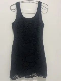 【新品タグ付】LIP SERVICE 総レース ミニワンピースブラック
