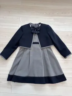 フォーマルドレス ネイビー ジャケット　グレーワンピース