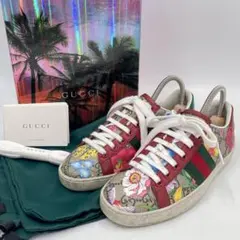 【美品】グッチ スニーカー エース　シェリーライン GGスプリーム　花柄