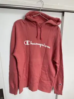 Champion ピンク フード付きパーカー メンズ レディース パーカー