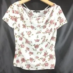 アンナ クリーク 柔らか シフォン風 花柄 トップス