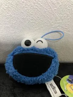 ★新品タグ付き★セサミストリート フェイスマスコット クッキーモンスター