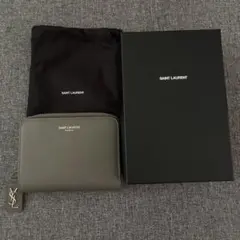 SAINT LAURENT 二つ折り財布 グレー