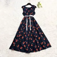 希少サイズ ローラアシュレイ ノースリーブ ワンピース 花柄 2XL