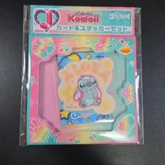Disney スティッチ カード＆ステッカーセット　Happy くじ　J賞